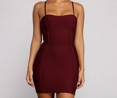 Major Babe Bandage Spaghetti Strap Mini Dress