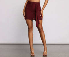 Classic Chic Tie Waist Mini Skirt