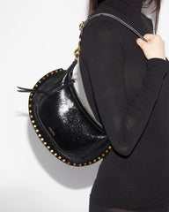 Oskan Moon Bag in python-effect leather