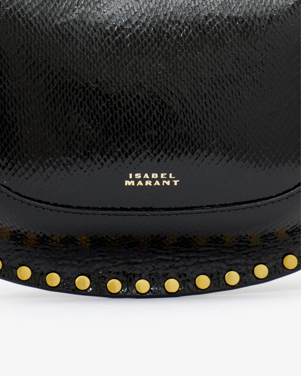 Oskan Moon Bag in python-effect leather